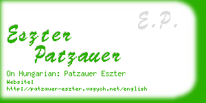 eszter patzauer business card